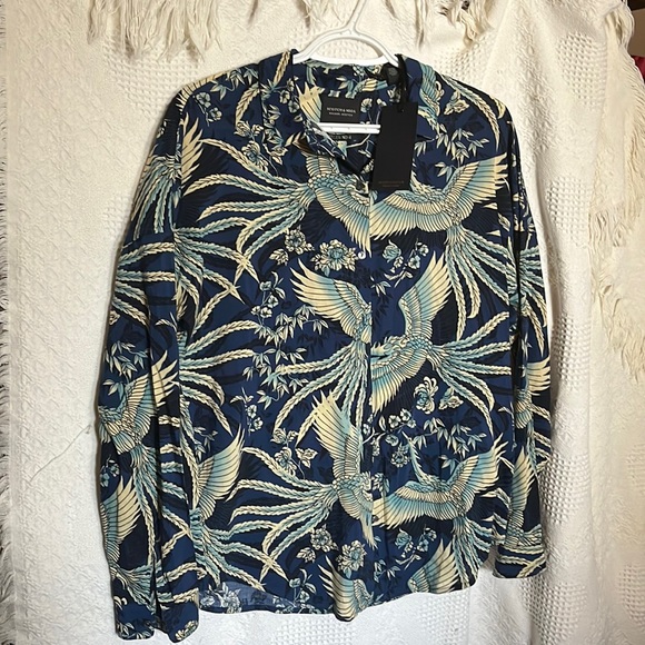 NWT cotton viscose blend blouse - Picture 1 of 5
